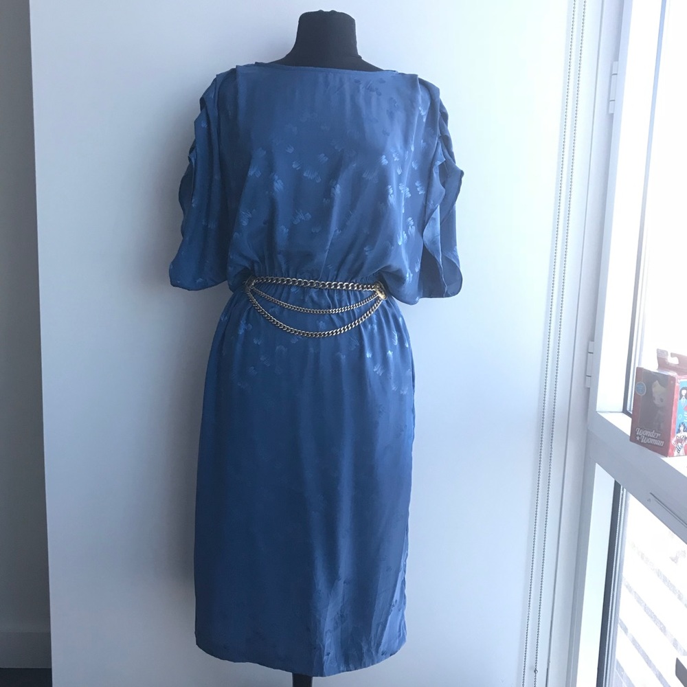 Vintage Blue Patterned Dress